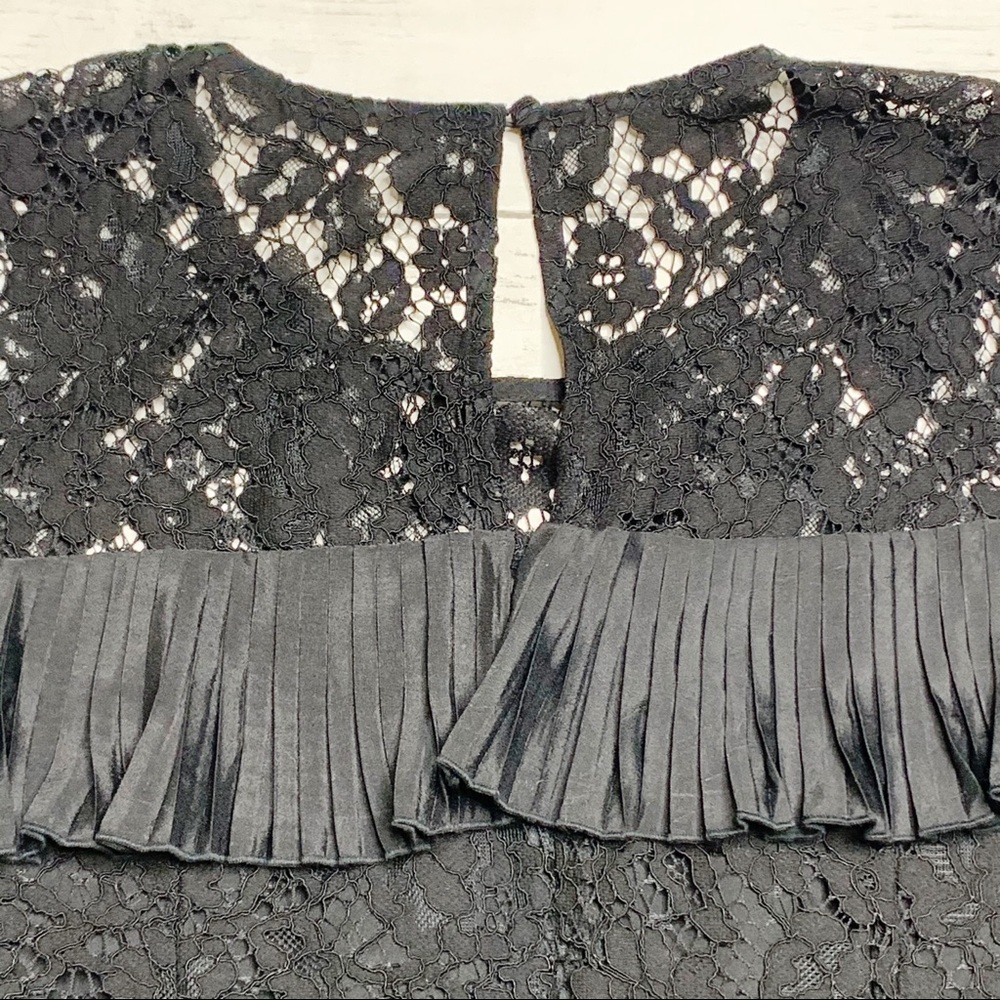 J. Crew Black Ruffle & Lace Top - Picture 5 of 8